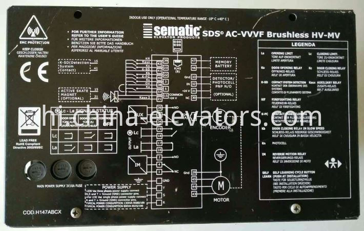 Sematic Car Door Operator Controller for Schindler Elevators 7000